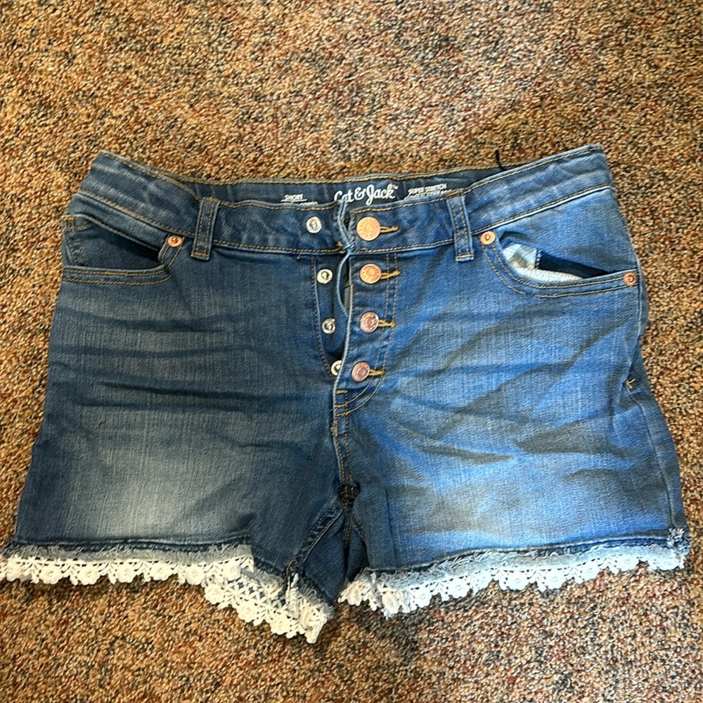 Blue Jean Flower Shorts